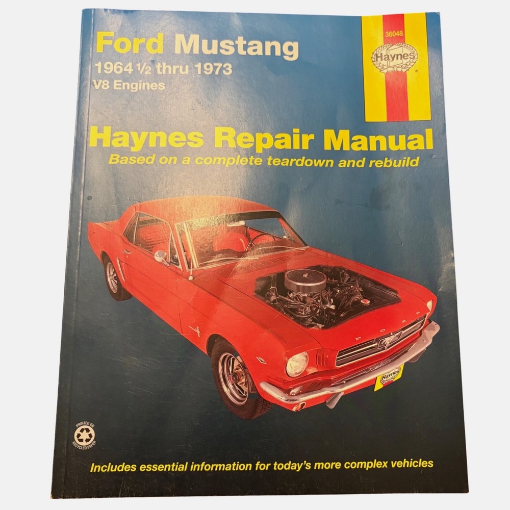 Haynes‎ Repair Manual Ford Mustang 1964 1/2 - 1973 V8 Engines Service Shop Book
